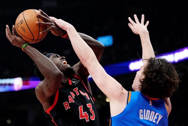 Pascal Siakam's double-double lifts Raptors over visiting Thunder 128-111 | iNFOnews.ca
