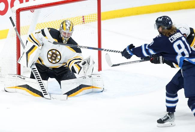 Swayman stops 36 shots for third shutout of season as Bruins defeat Jets 3-0 | iNFOnews.ca