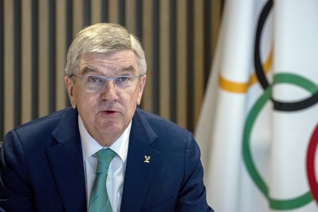IOC's Bach defends Russia stance amid pro-Ukraine protest | iNFOnews.ca