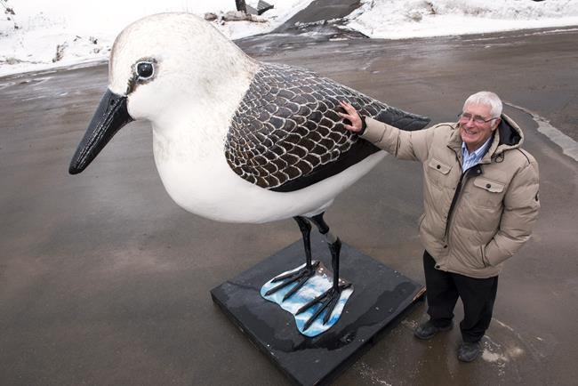 Piper down: Village in New Brunswick wants giant sandpiper returned to pedestal | iNFOnews.ca