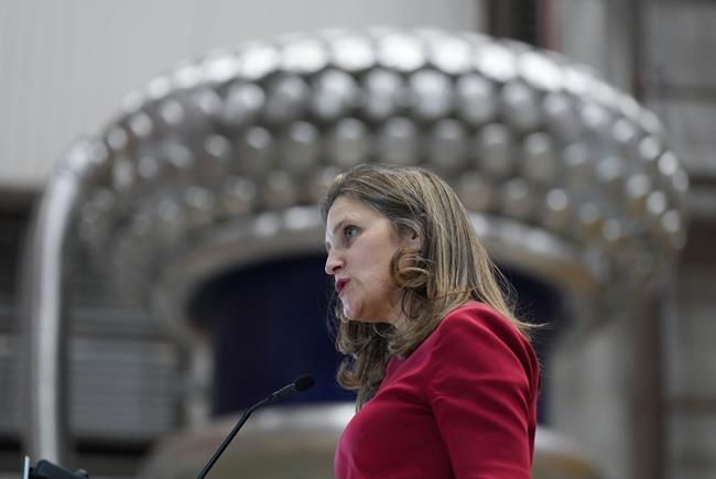 Freeland says drop in foreign-aid spending is not a cut, Ukraine fight is pivotal | iNFOnews.ca