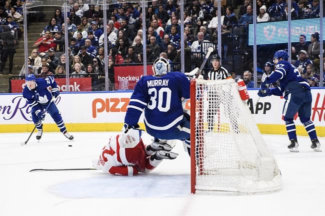 Red Wings down Maple Leafs 5-2; Toronto goalie Matt Murray exits with another injury | iNFOnews.ca