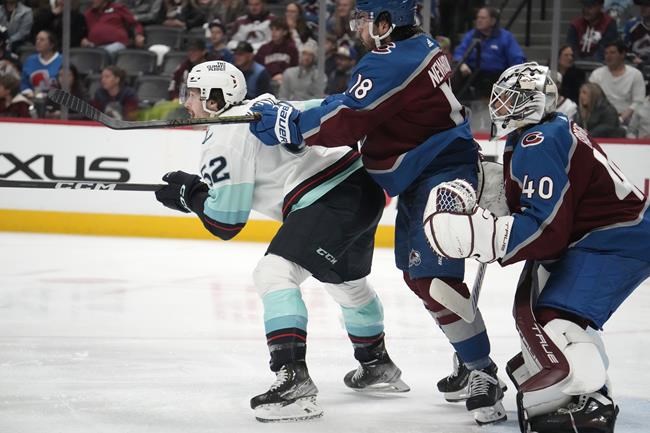 Kartye scores in NHL debut, Kraken lead series 3-2 over Avs | iNFOnews.ca