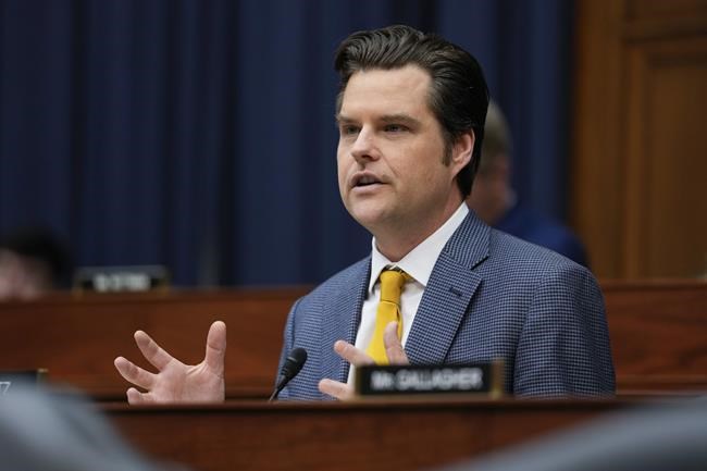 Woman is 2nd accused of throwing drink at US Rep. Matt Gaetz | iNFOnews.ca CP347336599