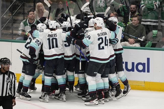 Gourde gets OT winner, Kraken beat Stars 5-4 despite Pavelski's 4 goals | iNFOnews.ca