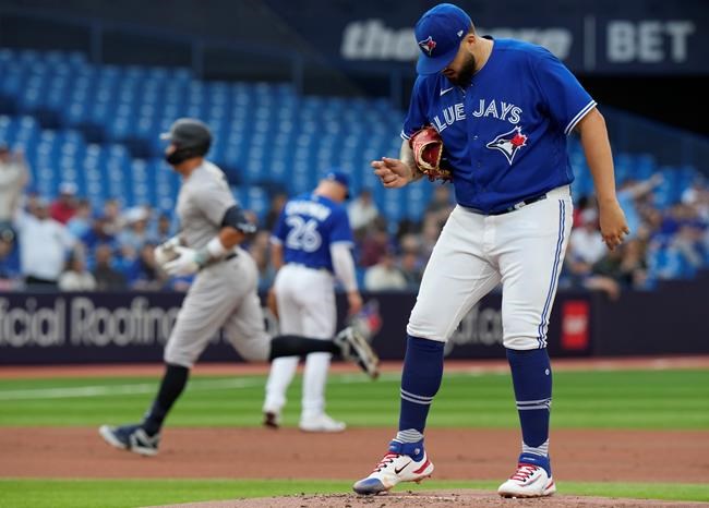 Jays starter Manoah walks a career-high seven batters in 7-4 loss to Yankees | iNFOnews.ca Jays starter Manoah walks a career-high seven batters in 7-4 loss to Yankees | iNFOnews.ca