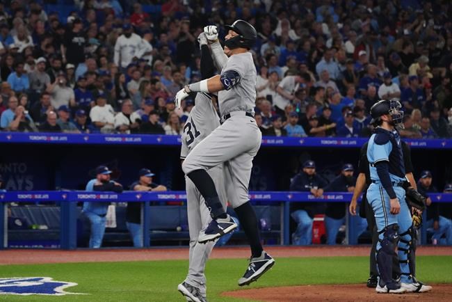 Judge homers as Yankees overcome ejection of starter German in 6-3 win over Blue Jays | iNFOnews.ca