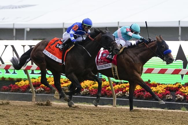 Baffert back from ban, wins Preakness with National Treasure after another horse euthanized | iNFOnews.ca