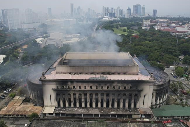 Fire destroys main post office in Philippine capital, a nearly 100-year-old neoclassical landmark | iNFOnews.ca