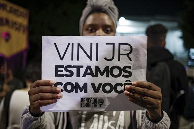 Brazilians protest outside Spanish consulate after Vinicius Júnior's racism row | iNFOnews.ca Brazilians protest outside Spanish consulate after Vinicius Júnior's racism row | iNFOnews.ca