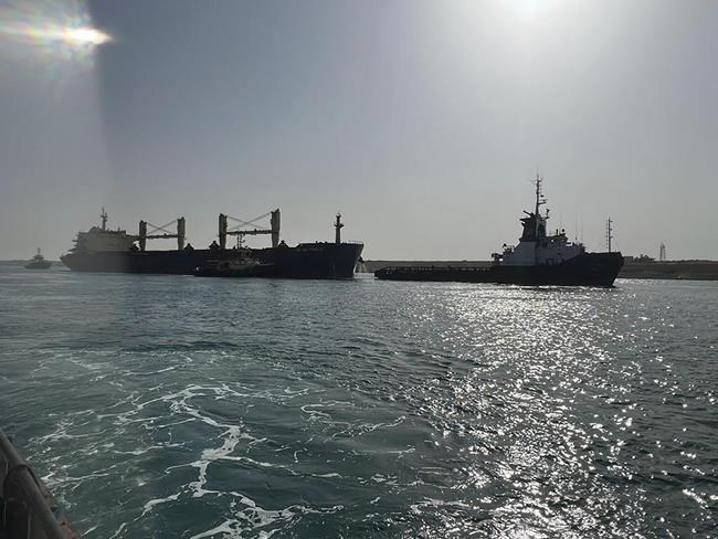Hong Kong-flagged vessel briefly runs aground in Egypt's vital Suez Canal, later refloated | iNFOnews.ca Hong Kong-flagged vessel briefly runs aground in Egypt's vital Suez Canal, later refloated | iNFOnews.ca