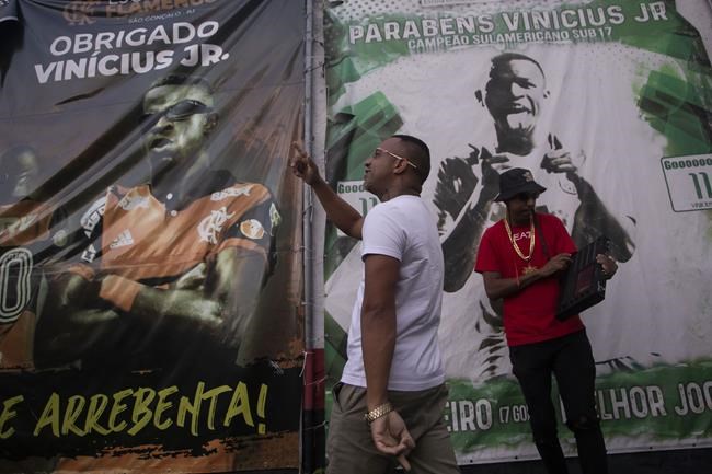 Disgusted by racism targeting soccer's Vinícius, his Brazilian hometown rallies to defend him | iNFOnews.ca