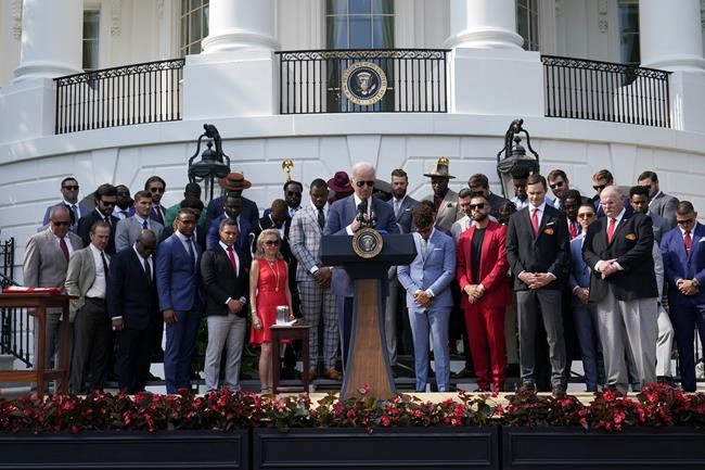 Biden says Chiefs 'building a dynasty' as he hosts Kansas City Super Bowl champs at White House | iNFOnews.ca