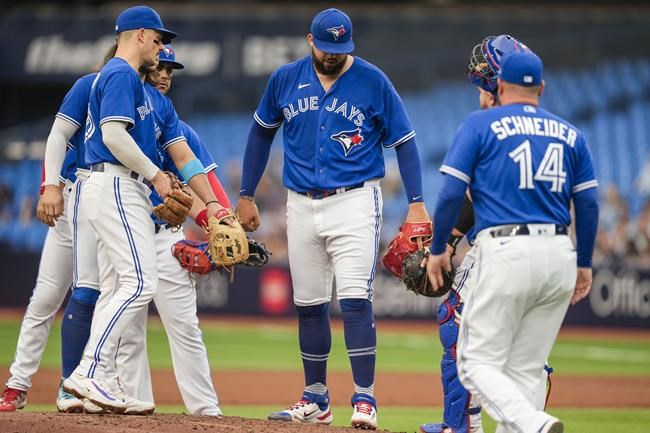Jays starter Manoah lasts just one-third of an inning in 11-4 blowout loss to Astros | iNFOnews.ca Jays starter Manoah lasts just one-third of an inning in 11-4 blowout loss to Astros | iNFOnews.ca
