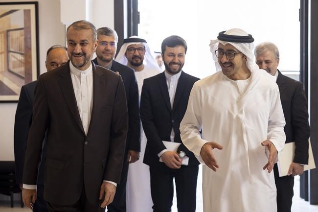 UAE leader welcomes Iranian foreign minister in latest softening of Persian Gulf tensions | iNFOnews.ca UAE leader welcomes Iranian foreign minister in latest softening of Persian Gulf tensions | iNFOnews.ca