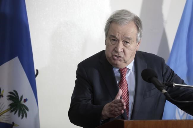 The UN chief calls for a robust international police force to help combat Haiti's armed gangs | iNFOnews.ca
