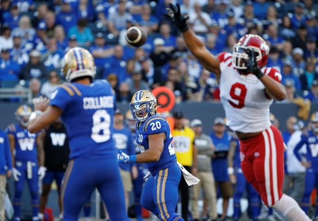 Blue Bombers pull ahead in second half to defeat Stampeders 24-11 | iNFOnews.ca Blue Bombers pull ahead in second half to defeat Stampeders 24-11 | iNFOnews.ca