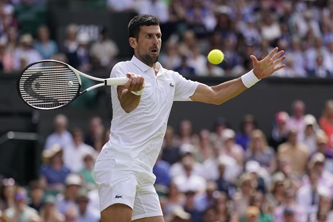 Novak Djokovic plays at Wimbledon with the number '23' printed on his white tennis shoes | iNFOnews.ca Novak Djokovic plays at Wimbledon with the number '23' printed on his white tennis shoes | iNFOnews.ca