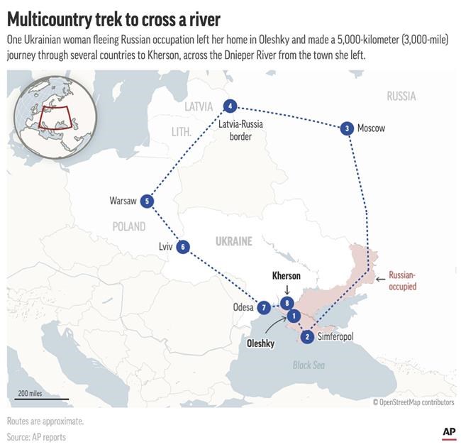 Desperate Ukrainians take long and uncertain journey to escape Russian occupation | iNFOnews.ca