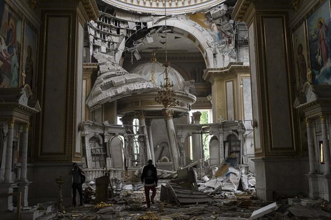 Russian strike on Ukraine's Odesa badly damages landmark Orthodox cathedral; 1 dead, many wounded | iNFOnews.ca