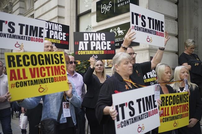 UK prime minister urged to speed up compensation for infected blood scandal victims | iNFOnews.ca