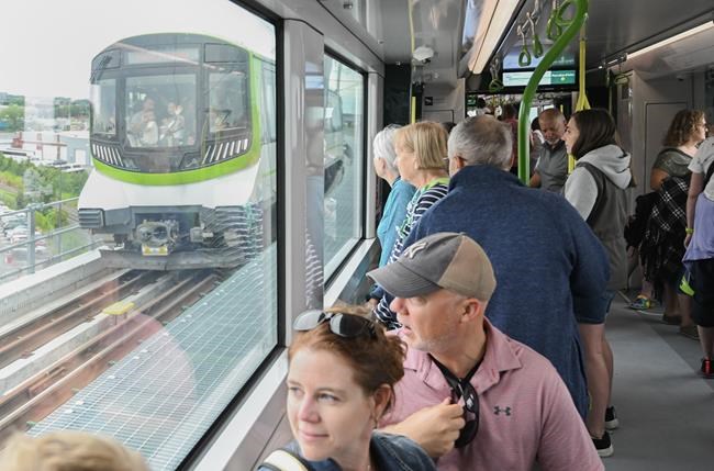 Excitement, optimism as hundreds line up to ride Montreal's new light-rail train line | iNFOnews.ca