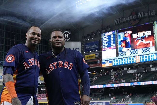 Astros' Framber Valdez throws no-hitter vs Guardians on 93 pitches | iNFOnews.ca