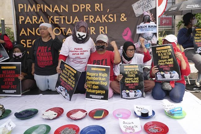 Indonesian protesters begin hunger strike as bill to protect domestic workers stalls in parliament | iNFOnews.ca