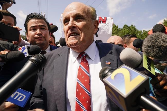 Giuliani turns himself in on Georgia 2020 election charges after bond is set at $150,000 | iNFOnews.ca Giuliani turns himself in on Georgia 2020 election charges after bond is set at $150,000 | iNFOnews.ca