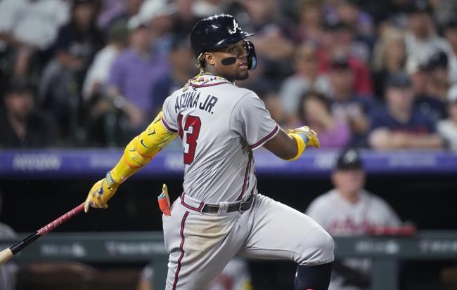 Acuña hits grand slam to become first player with 30 home runs and 60 stolen bases | iNFOnews.ca