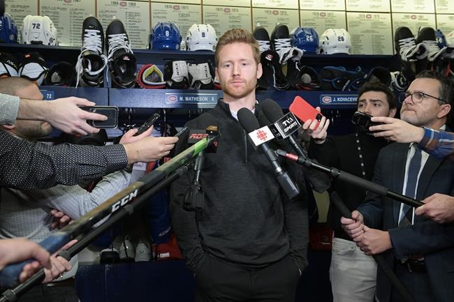 Defenceman Matheson named assistant captain of Montreal Canadiens | iNFOnews.ca Defenceman Matheson named assistant captain of Montreal Canadiens | iNFOnews.ca