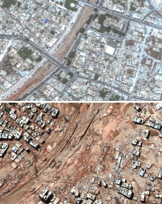 AP PHOTOS: Satellite images show flood devastation that killed more than 11,000 in Libya | iNFOnews.ca