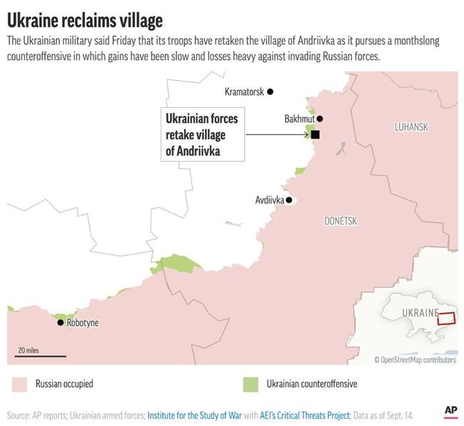 Ukrainian troops reclaim a village near Bakhmut. It's a small win in a churning counteroffensive | iNFOnews.ca