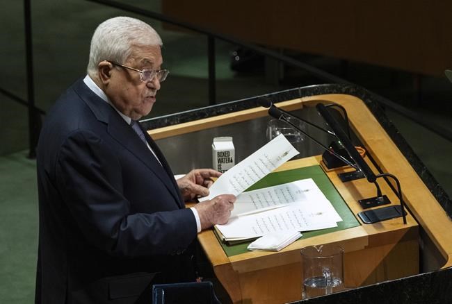 Palestinian leader tells UN there can be no Mideast peace without his people enjoying full rights | iNFOnews.ca