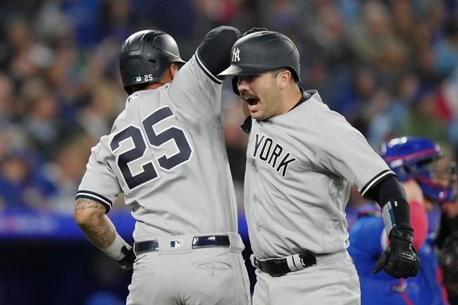 Wells hits two-run homer in ninth inning to lead Yankees over Blue Jays 2-0 | iNFOnews.ca