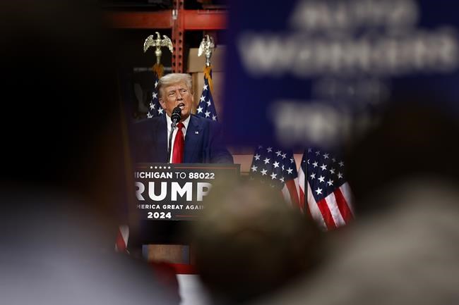 Another suit to disqualify Trump under the Constitution's 'insurrection' clause is filed in Michigan | iNFOnews.ca