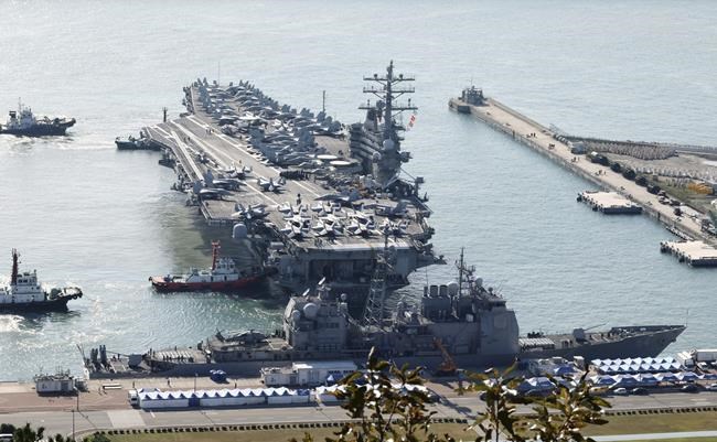 US aircraft carrier arrives in South Korea as North's leader Kim exchanges messages with Putin | iNFOnews.ca