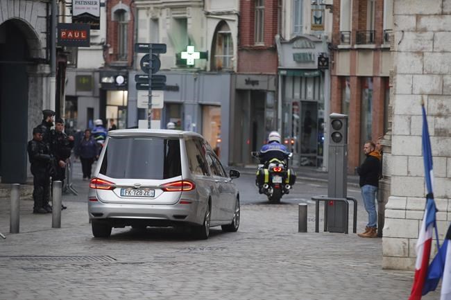French presidential couple attend funeral service of teacher slain in school attack | iNFOnews.ca French presidential couple attend funeral service of teacher slain in school attack | iNFOnews.ca