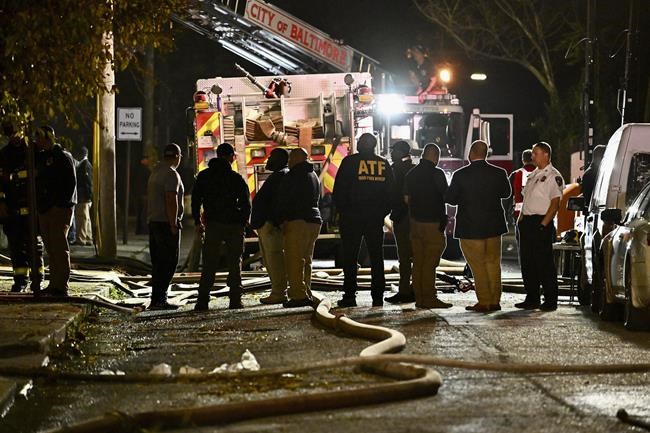 Baltimore firefighter dies and 4 others are injured battling rowhouse fire | iNFOnews.ca