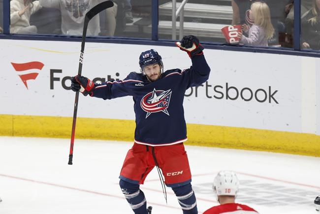 Danforth has goal and an assist, Martin stops 36 shots as Blue Jackets beat Flames 3-1 | iNFOnews.ca