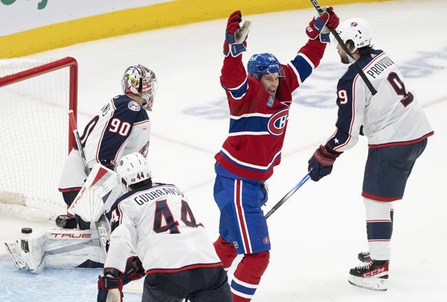 Caufield scores OT winner as Canadiens complete 4-3 comeback win over Blue Jackets | iNFOnews.ca