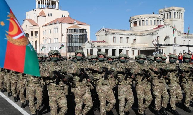 Azerbaijan's president addresses a military parade in Karabakh and says 'we showed the whole world' | iNFOnews.ca