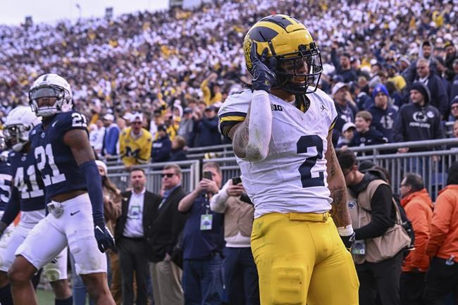 Without Jim Harbaugh, No. 2 Michigan grinds past No. 9 Penn State with 32 straight runs in 24-15 win | iNFOnews.ca Without Jim Harbaugh, No. 2 Michigan grinds past No. 9 Penn State with 32 straight runs in 24-15 win | iNFOnews.ca