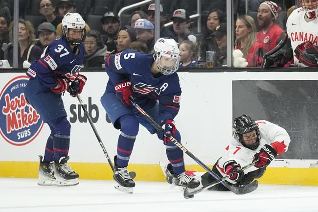 Hughes scores 2, leads U.S. women's hockey team to 5-2 win over Canada in Rivalry Series | iNFOnews.ca