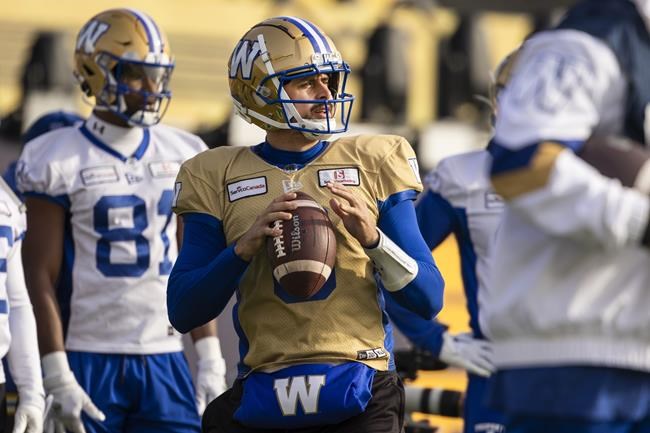 Winnipeg QB Zach Collaros leads Blue Bombers into fourth straight Grey Cup appearance | iNFOnews.ca