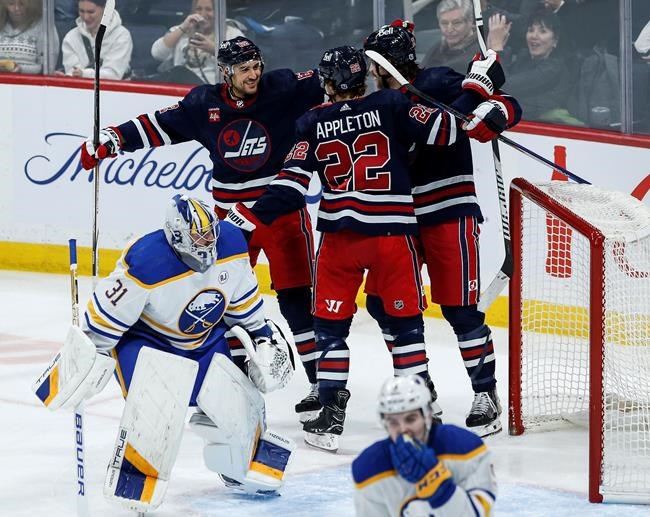 Jets score three times in second period and hang on for 3-2 win over Sabres | iNFOnews.ca Jets score three times in second period and hang on for 3-2 win over Sabres | iNFOnews.ca