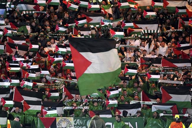 Palestinian flag displayed by fans of Scottish club Celtic at Champions League game draws UEFA fine | iNFOnews.ca