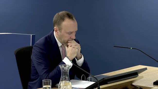 The UK's former health secretary testifies at COVID inquiry that he argued for an earlier lockdown | iNFOnews.ca The UK's former health secretary testifies at COVID inquiry that he argued for an earlier lockdown | iNFOnews.ca