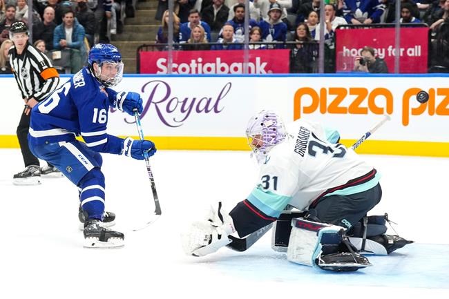Marner's hat trick, shootout winner leads Leafs over Kraken 4-3 | iNFOnews.ca Marner's hat trick, shootout winner leads Leafs over Kraken 4-3 | iNFOnews.ca