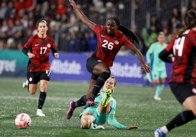 Prince scores twice as Canada thumps Australia 5-0 in Sinclair's penultimate game | iNFOnews.ca